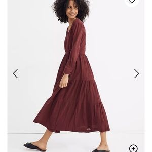 Madewell Cinch-Waist Tiered Dress